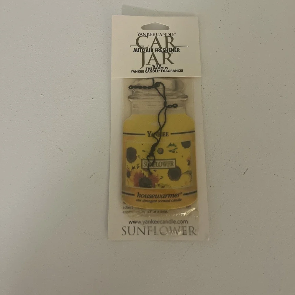 Yankee Candle Jar Car Hanging Air Freshener Sunflower‎ Black Band Discontinued